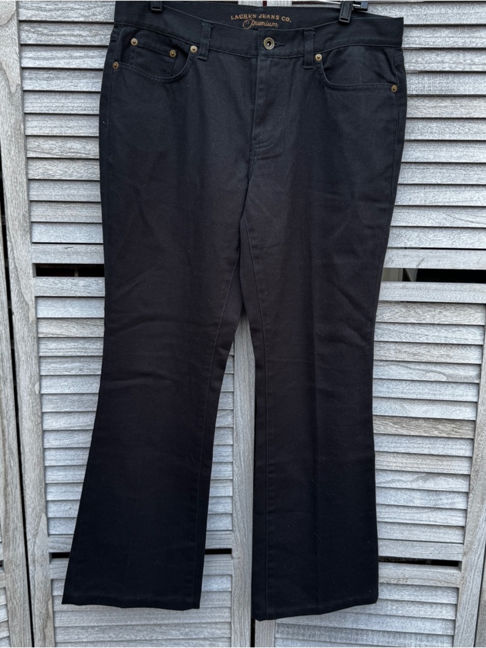 Lauren Ralph Lauren Premium Black Bootcut Jeans Women’s 8 Stretch Mid Rise 32x28